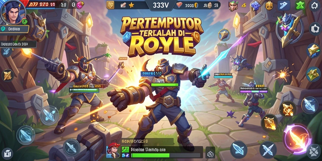 Screenshot dari gameplay mendebarkan 333V di arena Battle Royale.