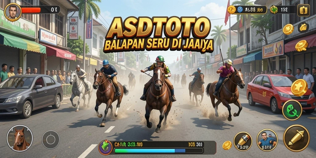 Tampilan gameplay balapan menegangkan di ASDTOTO.