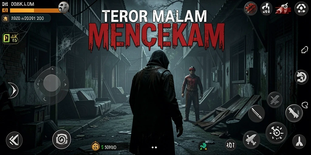 Gambaran gameplay DKK yang menyeramkan dan atmosfer penuh ketegangan.