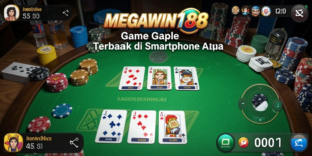 Screenshot gameplay seru dari MEGAWIN188 yang menunjukkan suasana Gaple.