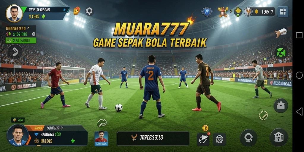 Tampilan gameplay seru di MUARA777 dengan aksi sepak bola yang mendebarkan.