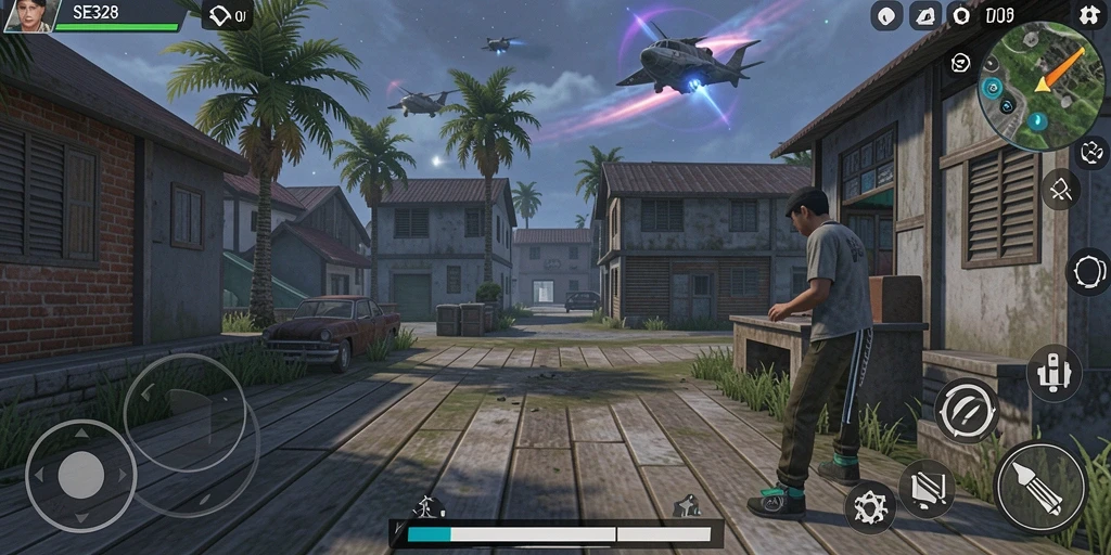 Screenshot gameplay SE328 menampilkan aksi pertempuran yang mendebarkan dan grafis yang luar biasa.