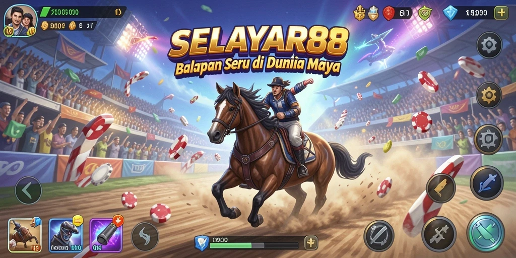 Tampilan grafis menakjubkan dari gameplay balap di SELAYAR88.