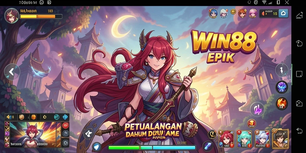 Tangkapan layar gameplay WIN88 dengan karakter anime yang menakjubkan.
