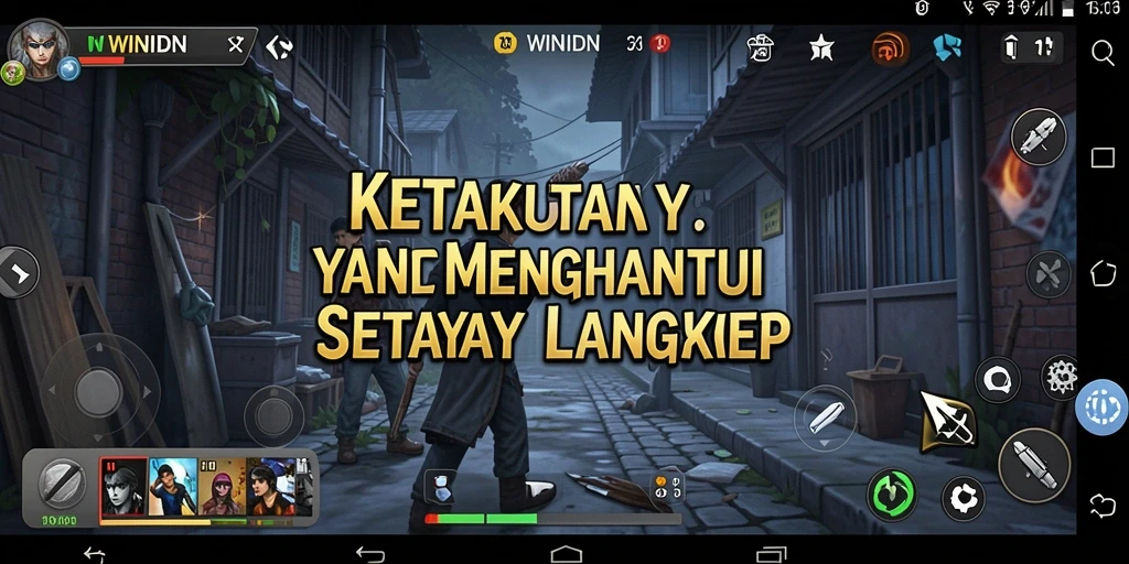 Screenshot gameplay WINIDN menampilkan suasana misterius dan menakutkan.