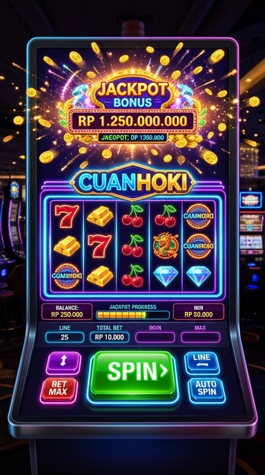 Screenshot tampilan utama aplikasi cuanhoki dengan navigasi yang sederhana.